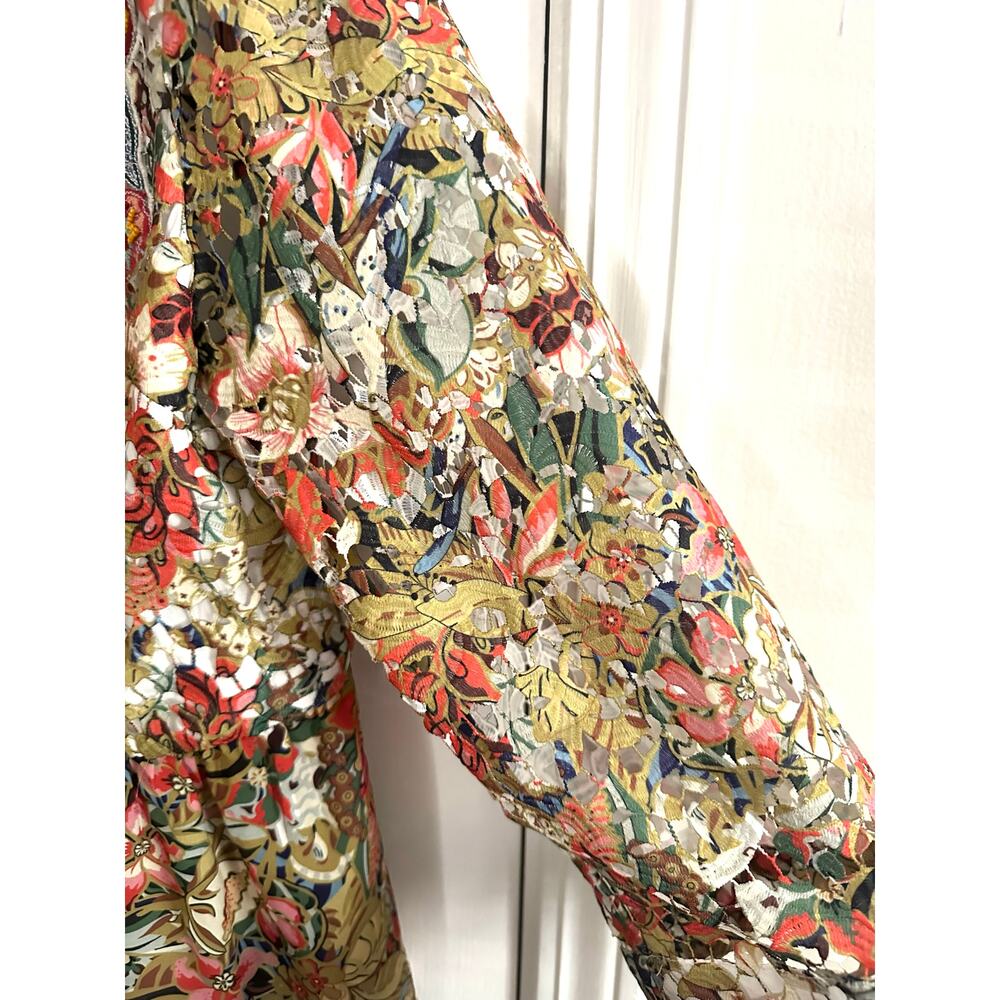 SOFT SURROUNDINGS Ariege Jacket Floral Peplum Lace Romantic Cottagecore - Sz M - Picture 7 of 7